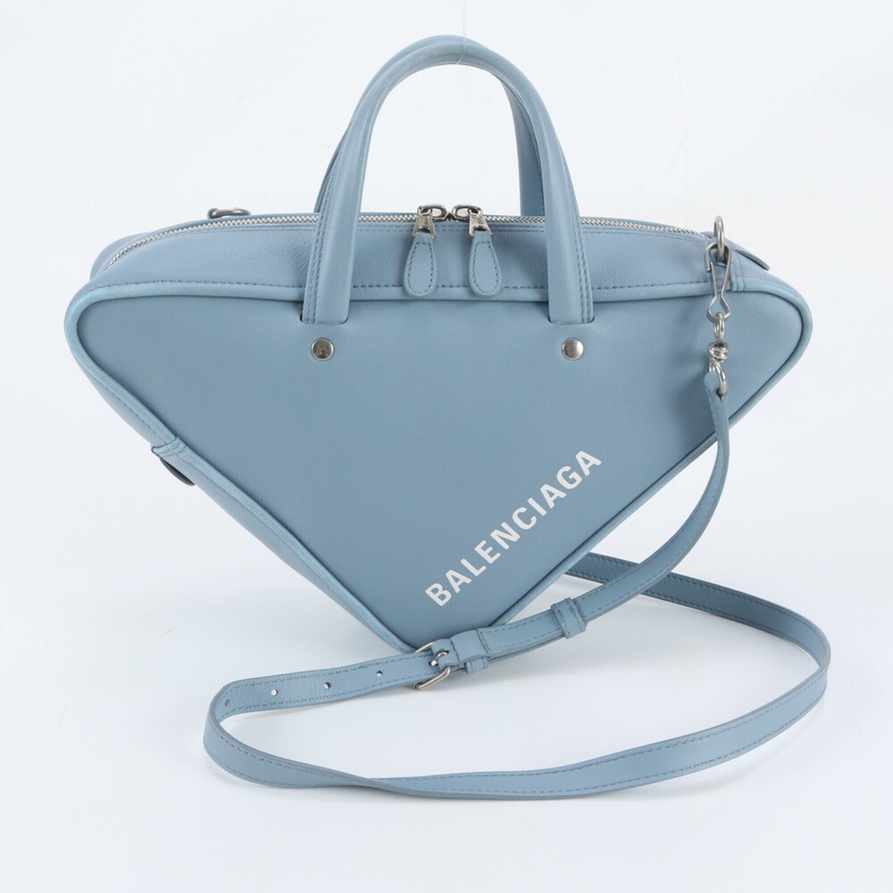 Balenciaga Triangle Duffle Leather 2-Way Shoulder Bag Handbag for Women